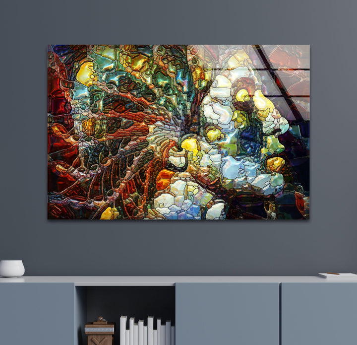 Stained Face Glass Wall Decor & Cool Artwork