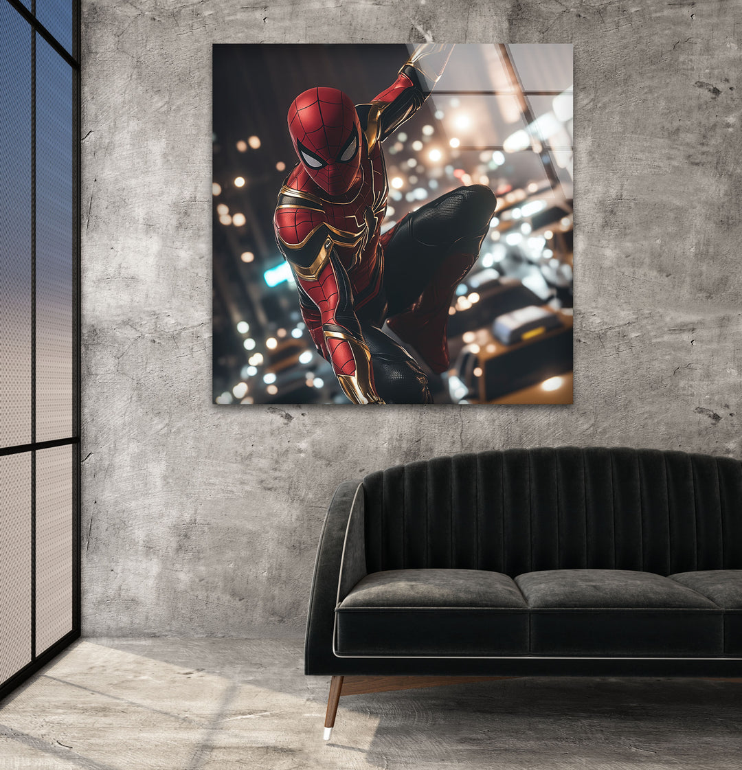 Iron Spider Glass Wall Art glass image printing, glass prints from photos
