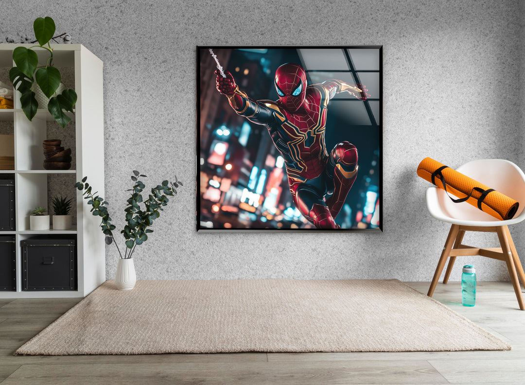 Iron Spiderman Glass Wall Art art glass wall art, glass wall art pictures
