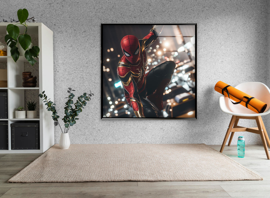 Iron Spider Glass Wall Art glass pictures for Wall, glass prints wall art
