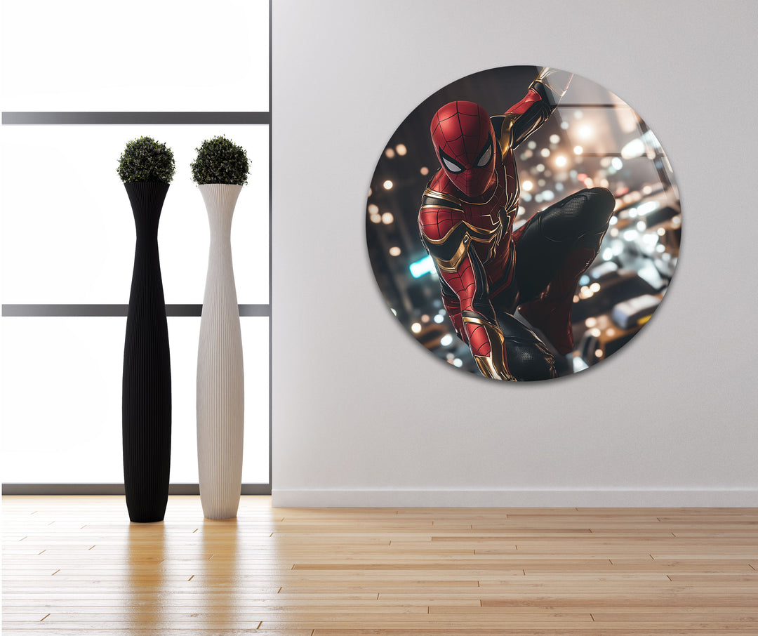 Iron Spider Glass Wall Art glass photo prints, glass picture prints
