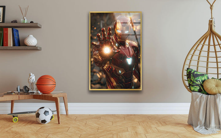 Vivid Iron Man Glass Wall Art art glass wall art, glass wall art pictures
