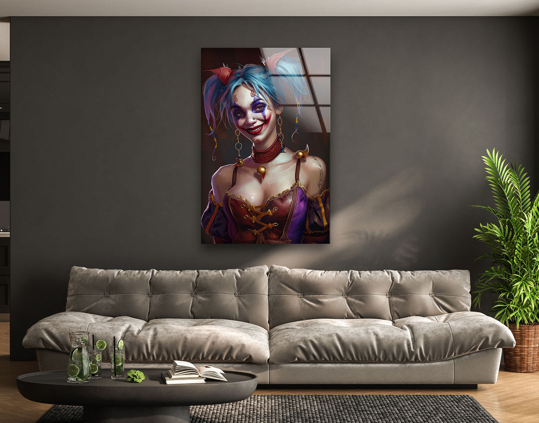 Harley Quinn Photographs on Glass for Decor