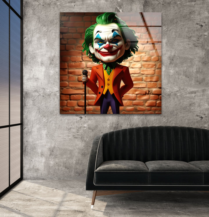 Joker Figurine Glass Wall Art glass pictures for Wall, glass prints wall art
