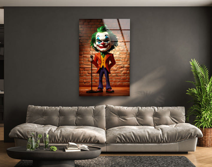 Joker Figurine Glass Wall Art glass wall decor, glass wall art decor
