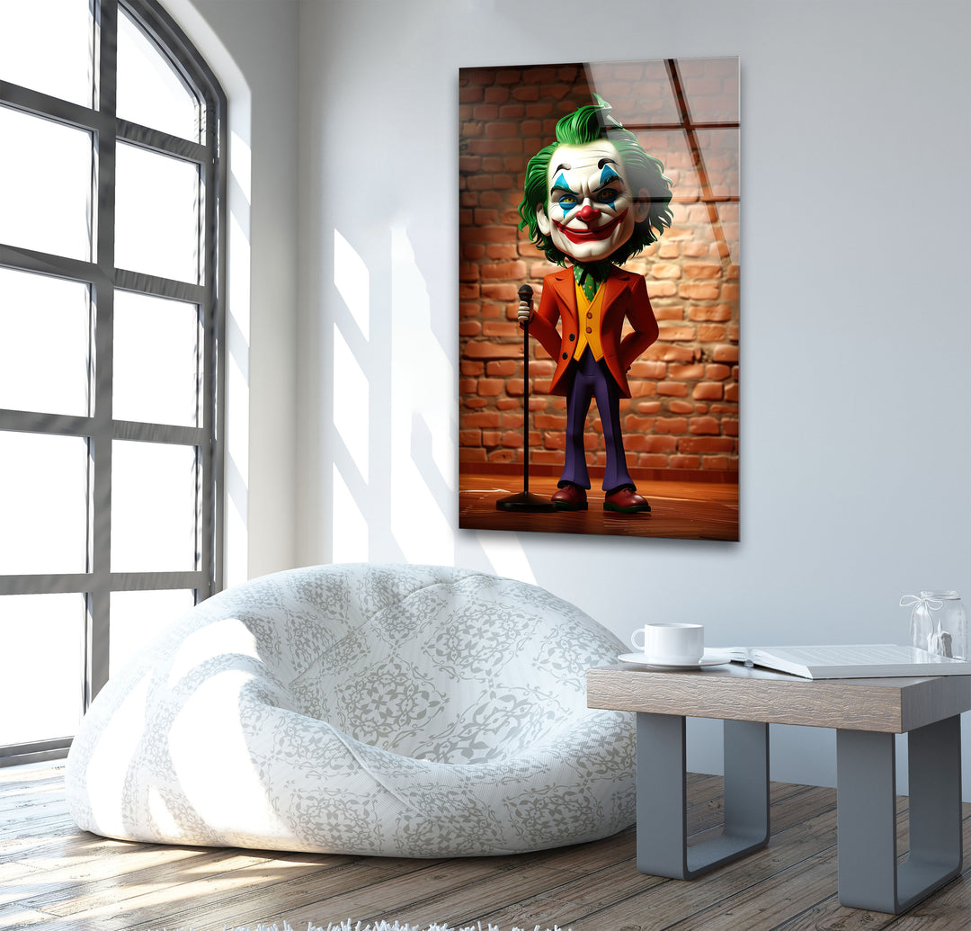 Joker Figurine Glass Wall Art glass image printing, glass prints from photos
