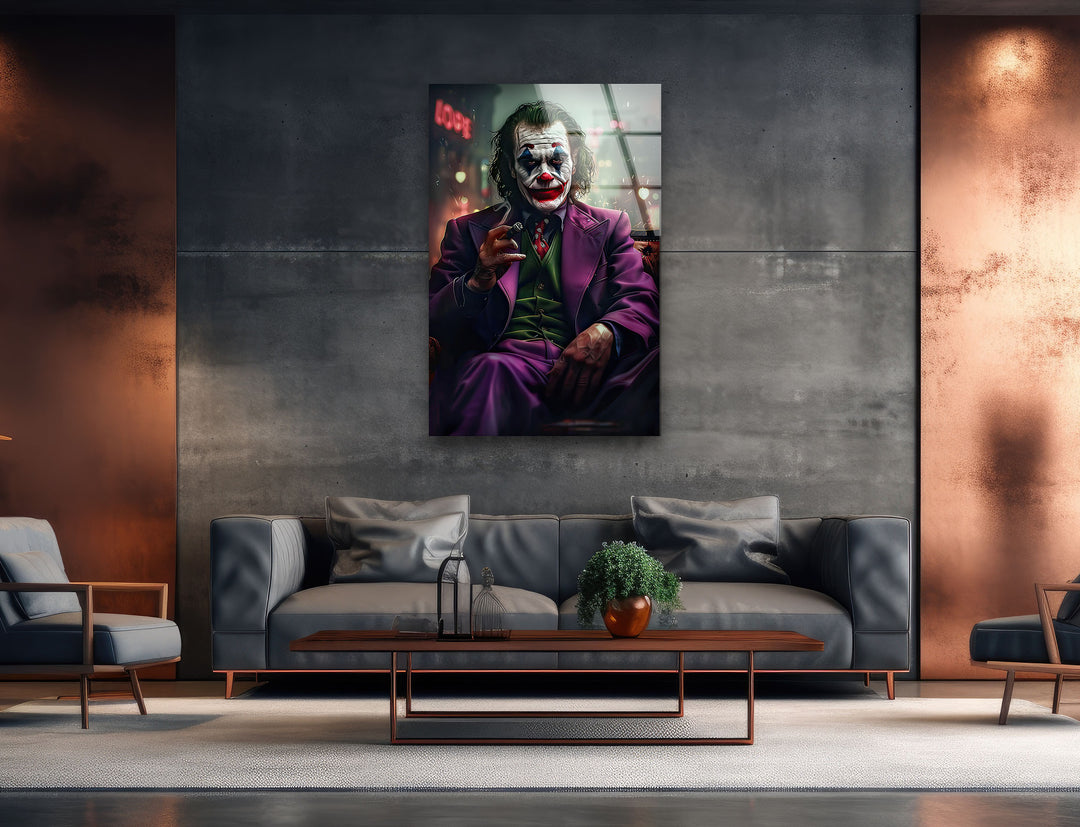 Joker in The Dark Glass Wall Art large glass photo prints, glass wall photos
