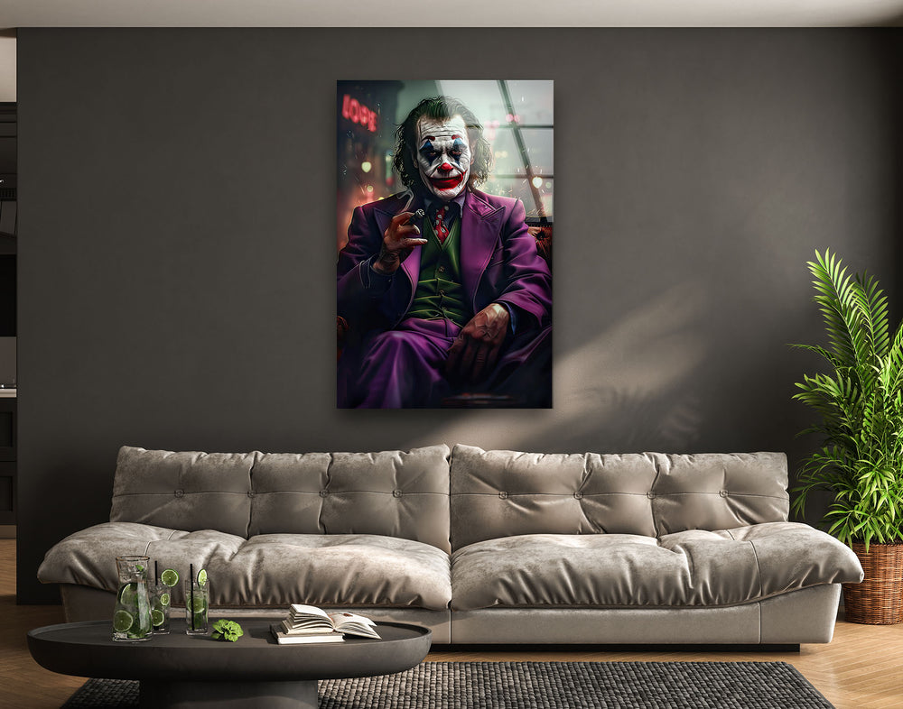 Joker in The Dark Glass Wall Art large glass photo prints, glass wall photos
