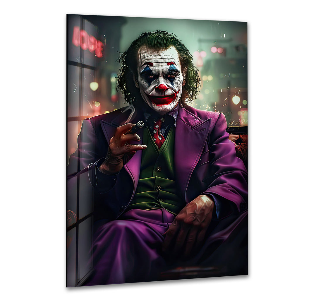 Joker in The Dark Glass Wall Art photo print on glass, prints on glass wall art
