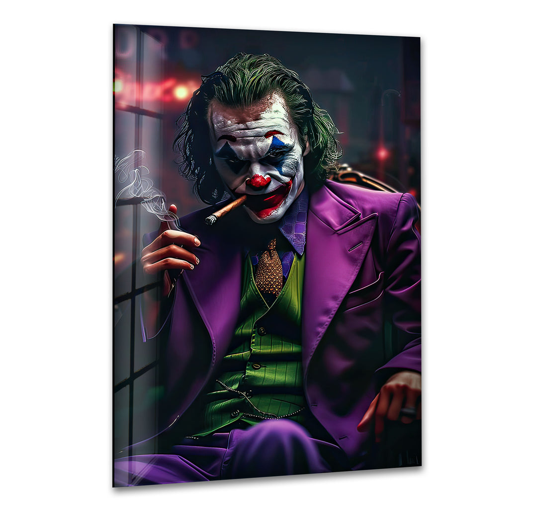 Joker in Dark Glass Wall Art Glass Printing Wall Art, Print photos on glass
