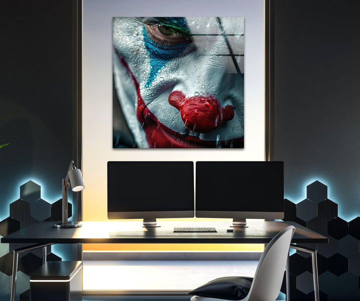 Portrait Joker Glass Wall Art art glass wall art, glass wall art pictures
