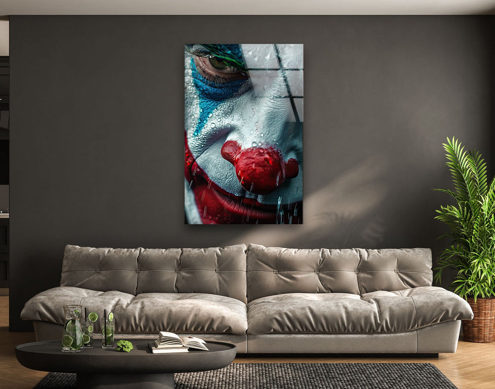 Portrait Joker Glass Wall Art glass wall decor, glass wall art decor
