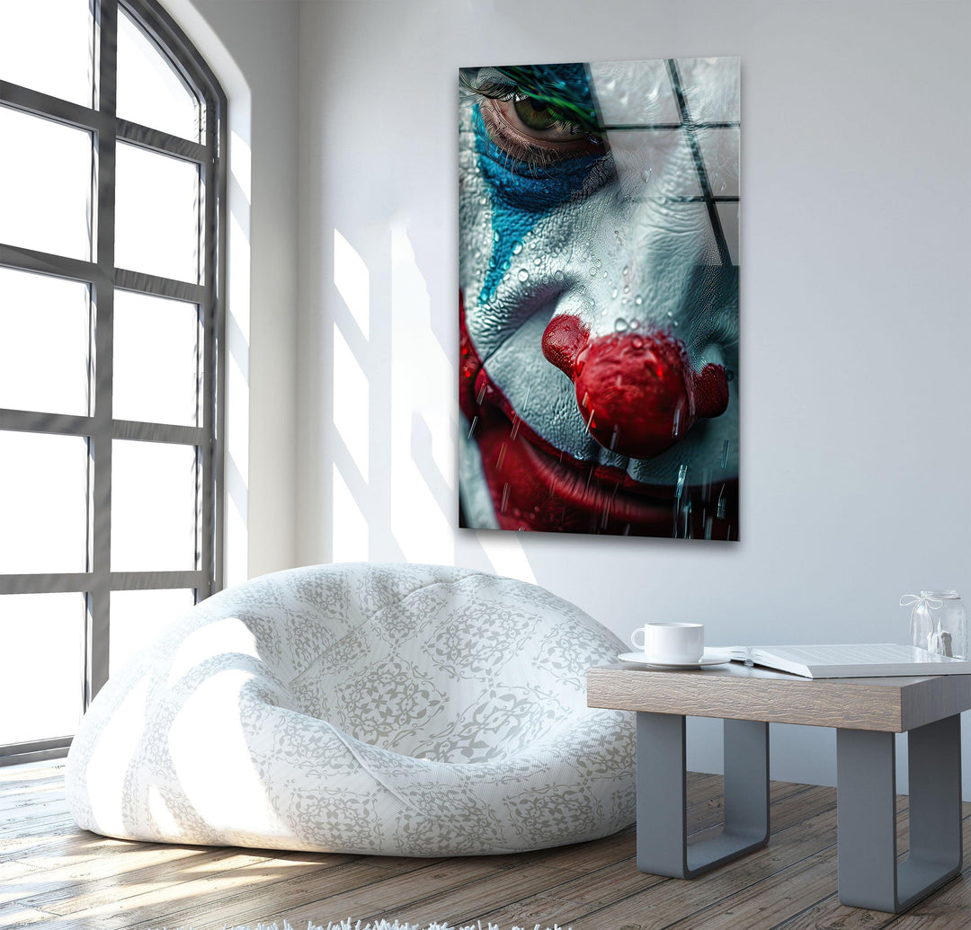 Portrait Joker Glass Wall Art custom glass pictures, glass art prints
