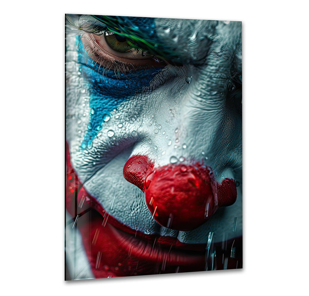 Portrait Joker Glass Wall Art print picture on glass, Tempered Glass Wall Art
