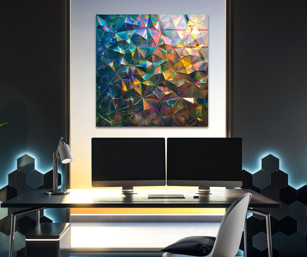 Colorful Gems Glass Wall Art print on glass, glass printed photos