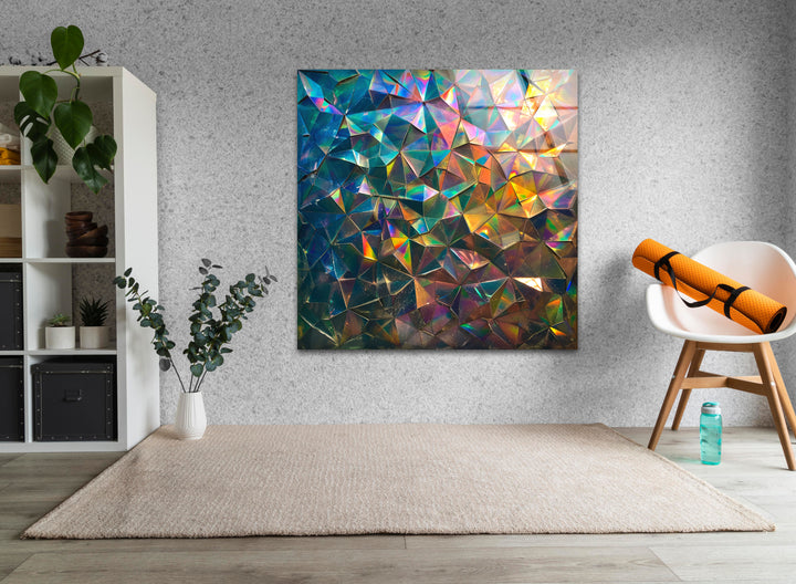 Colorful Gems Glass Wall Art picture on glass wall art, photos printed on glass