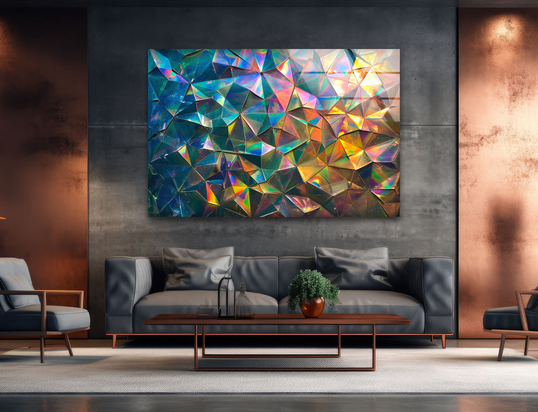 Colorful Gems Glass Wall Art print picture on glass, Tempered Glass Wall Art