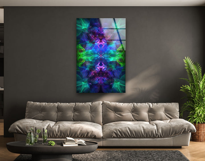 Neon Kaleydoskop Glass Wall Art