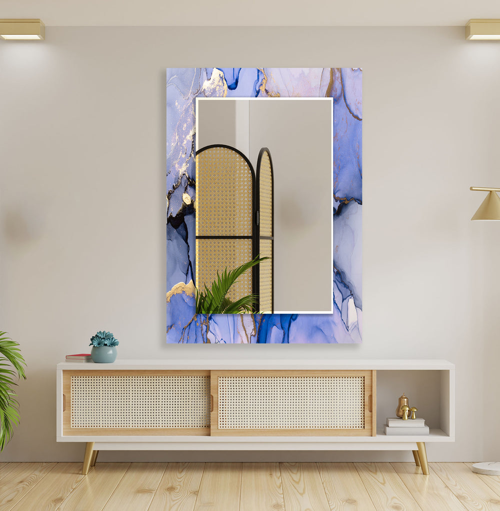 Purple and Gold Marble Wall Mirror Marble Wall Mirror
