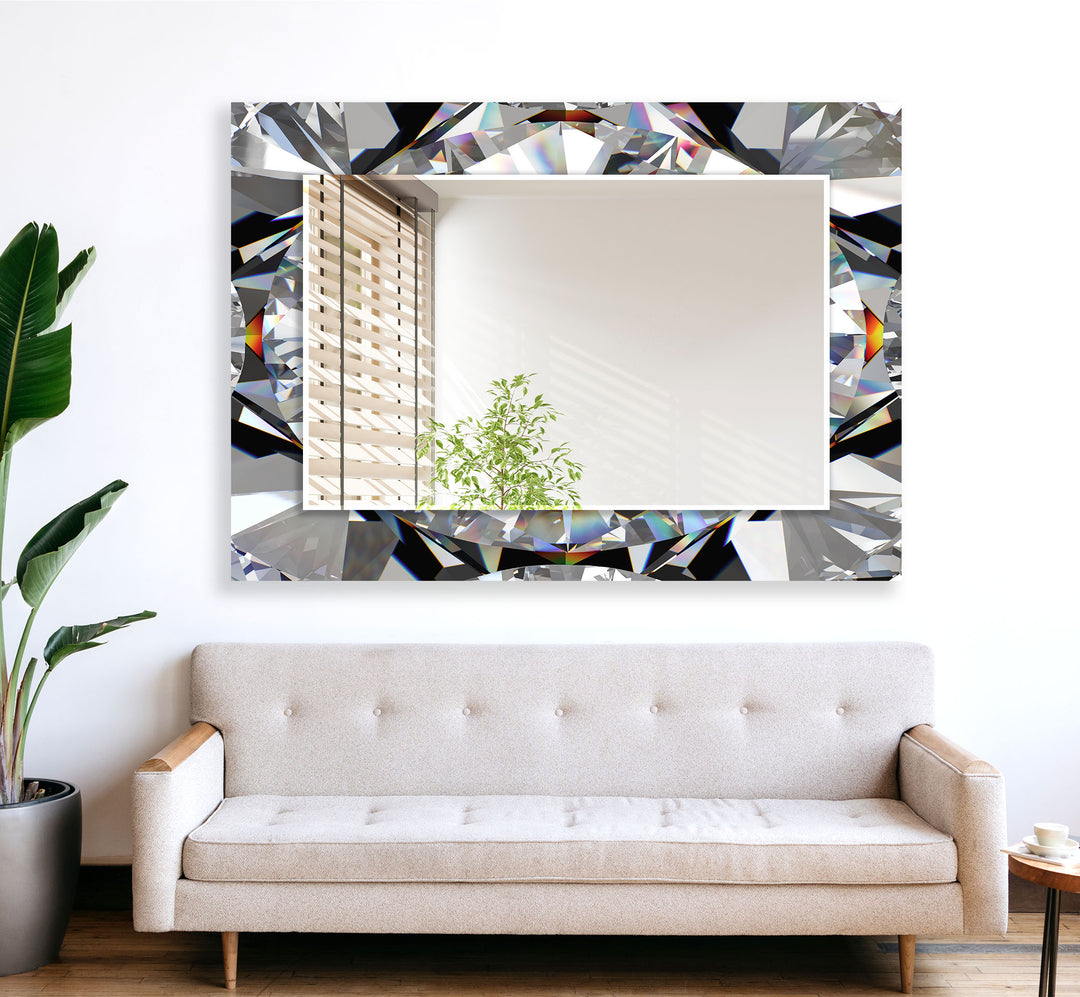 Shiny Diamond Wall Mirror Mosaic Mirror 
