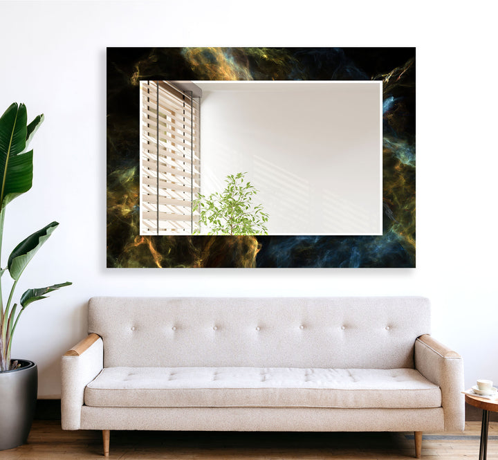 Colored Smoke Abstract Wall Mirror Long Wall Mirror
