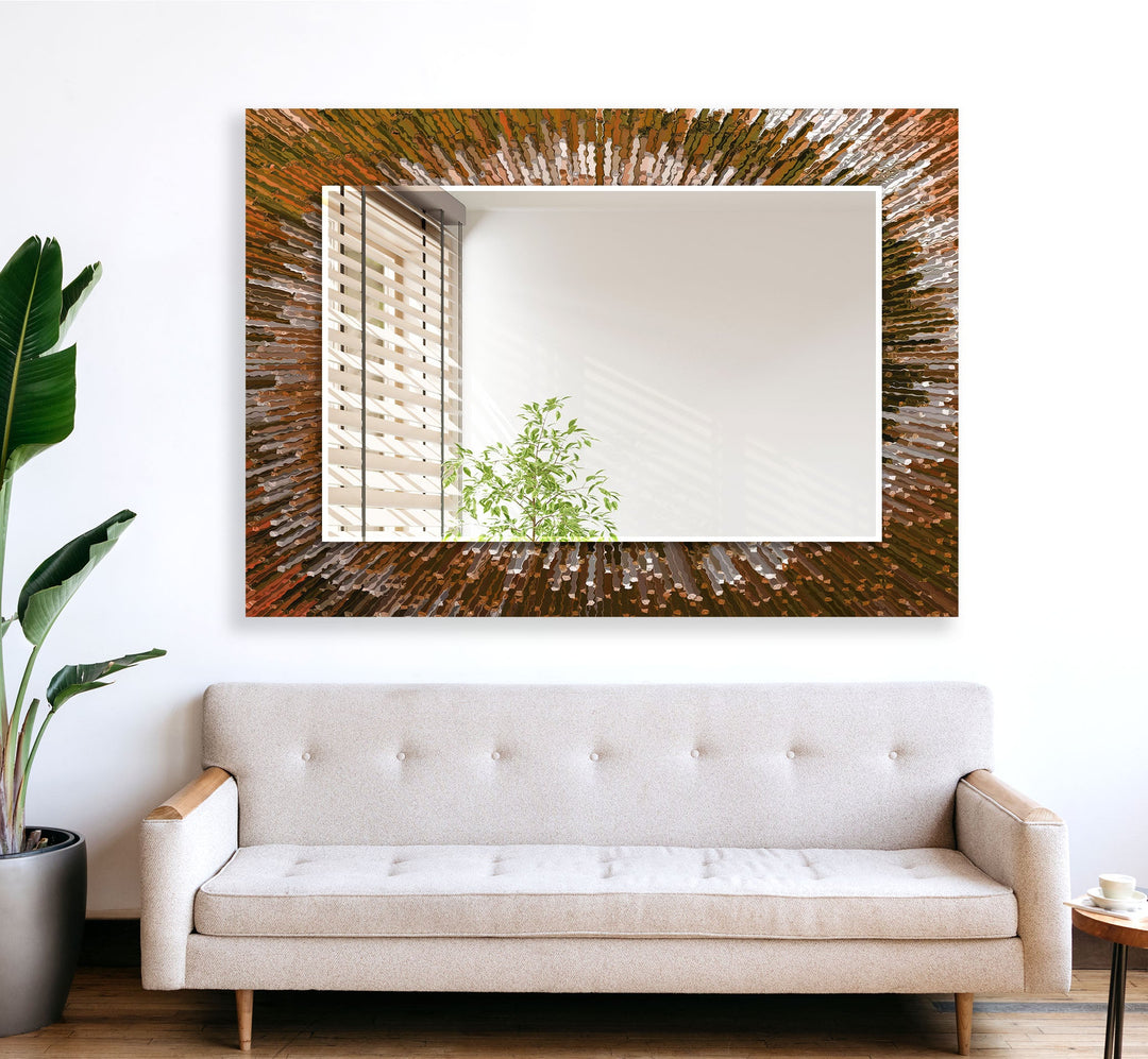 Bronze Reflective Abstract Wall Mirror Decorative Wall Mirror
