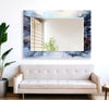 Abstract Tempered Glass Wall Mirror