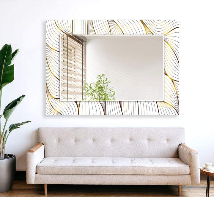 Golden White Wall Mirror Green Wall Mirror
