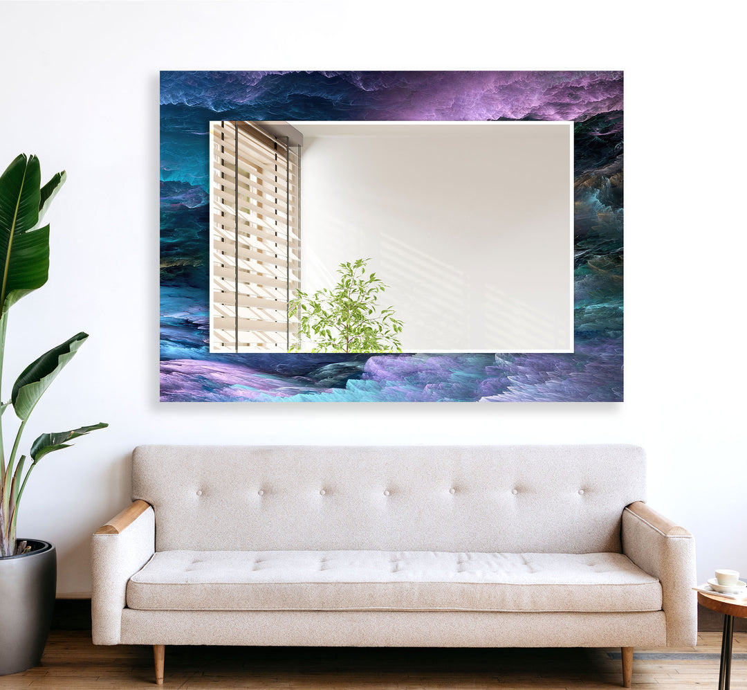 Blue & Purple Clouds Wall Mirror large mirror
