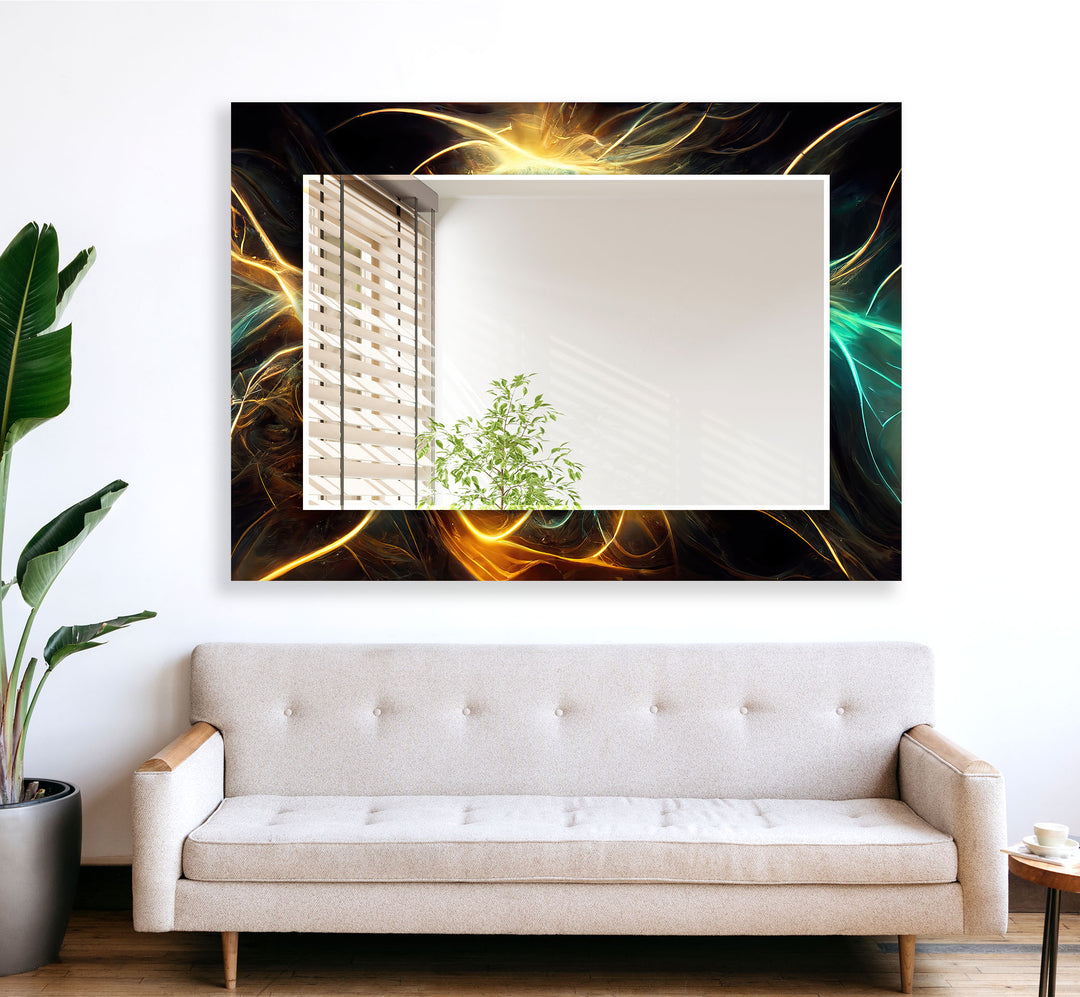 Abstract Electric Lines Wall Mirror Bedroom Wall Mirror
