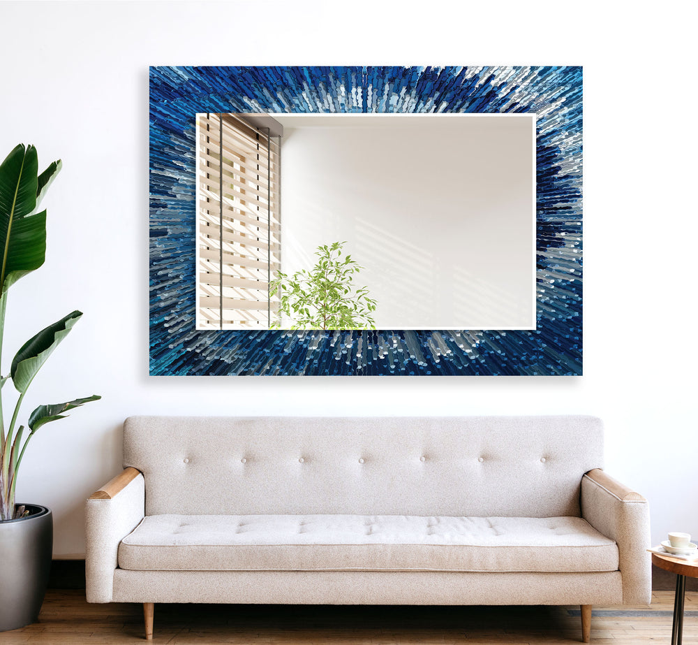 Blue Splash Wall Mirrors dining room mirror
