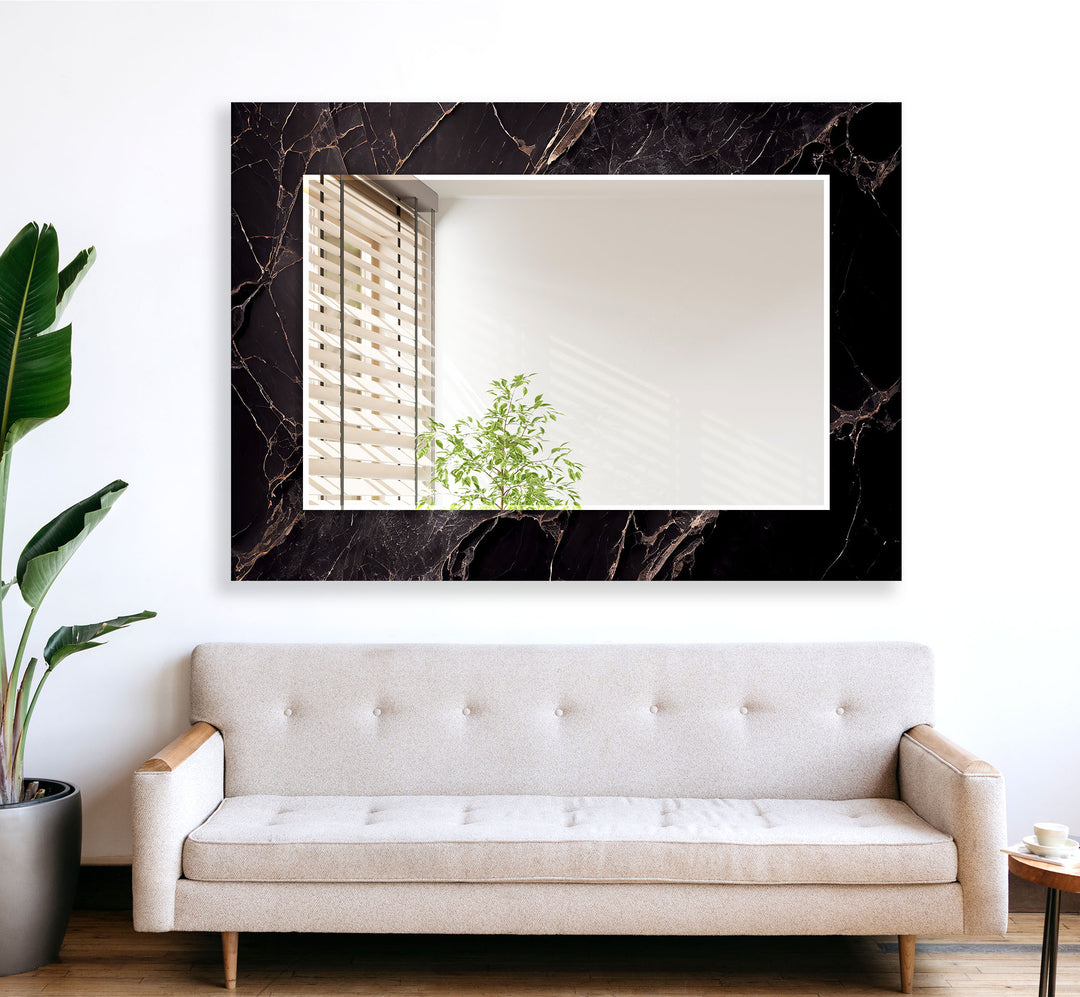 Brown Marble Wall Mirror Dining Room Mirror
