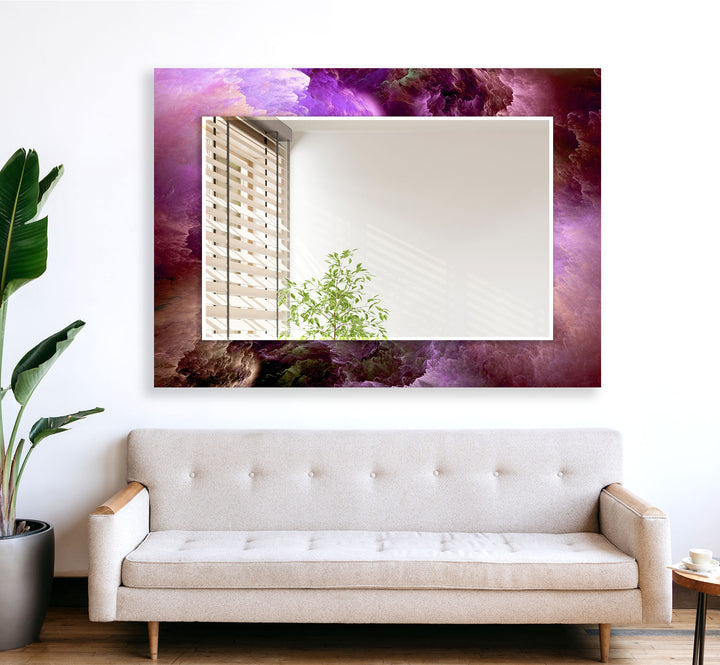 Purple Smoke View Wall Mirror Green Wall Mirror
