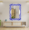 Abstract Round Tempered Glass Wall Mirror