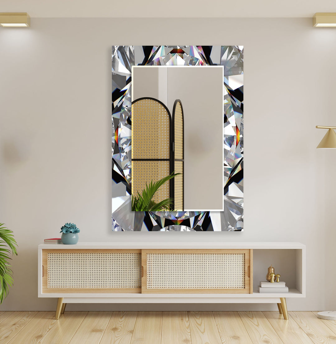 Diamond Round Wall Mirror big wall mirror
