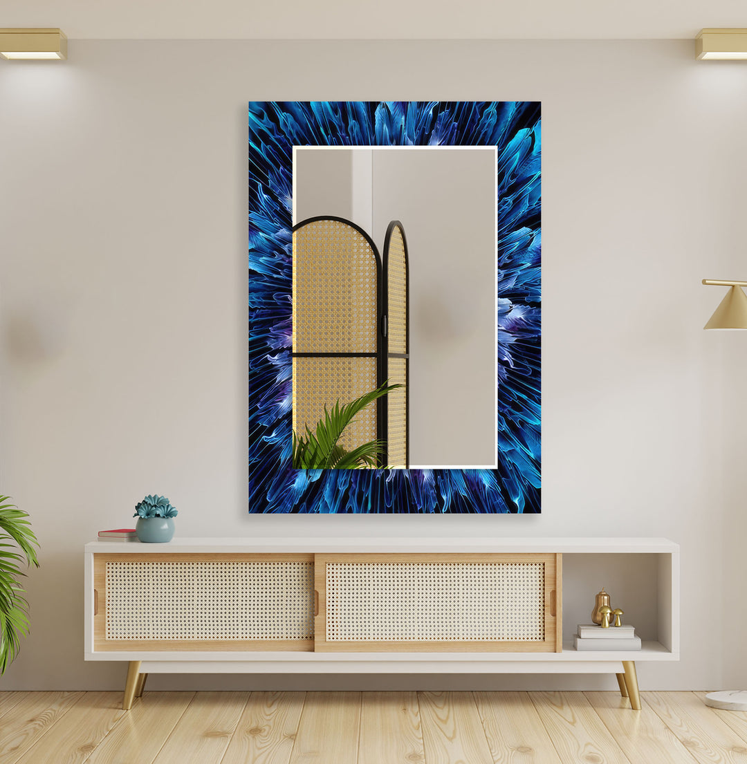 Blue Bathroom Wall Mirrors large mirror
