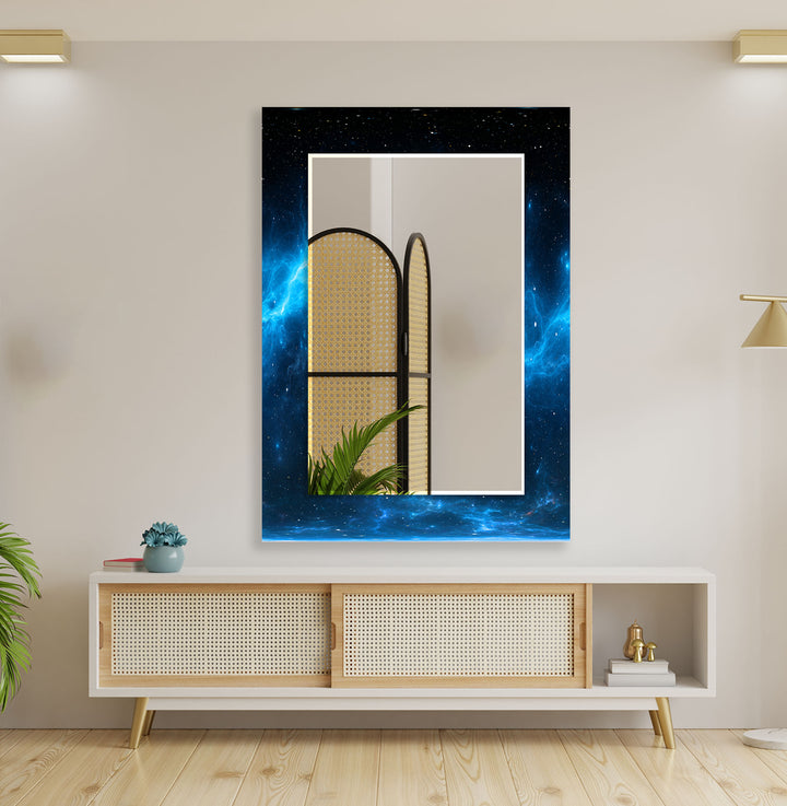 Black and Blue Abstract Wall Mirror wall decorative mirror
