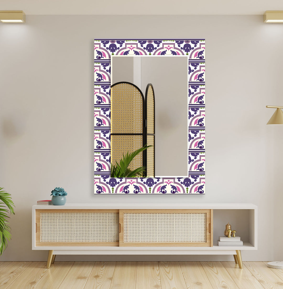 Mandala Pink and Blue Wall Mirrors Living Room Wall Mirror
