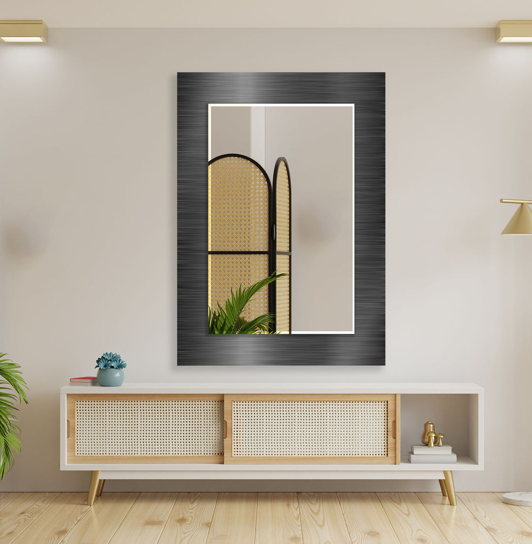 Gray Abstract Wall Mirrors full length mirrors
