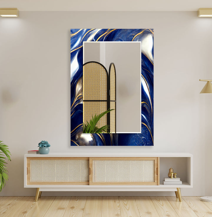 Dark Blue Huge Mirror