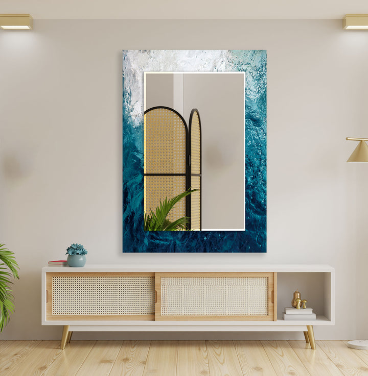 Underwater Design Wall Mirror white mirror
