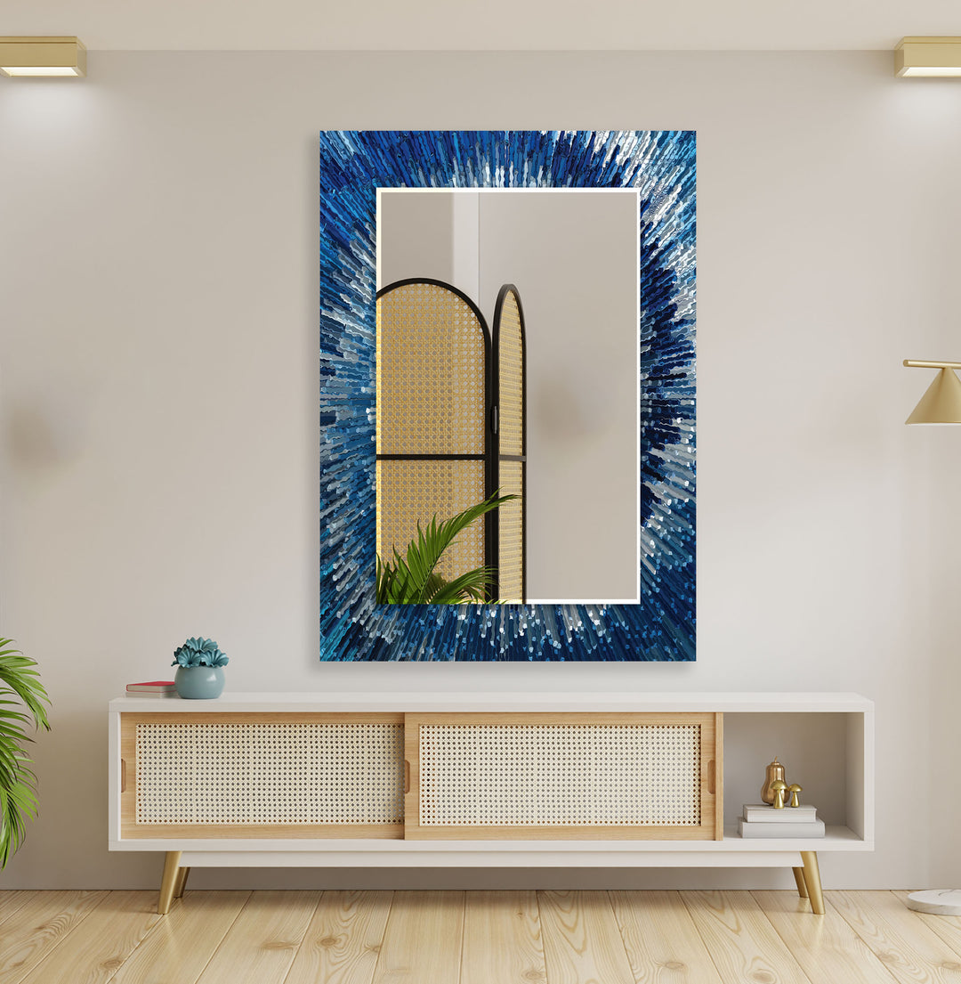 Blue Splash Wall Mirrors large mirror
