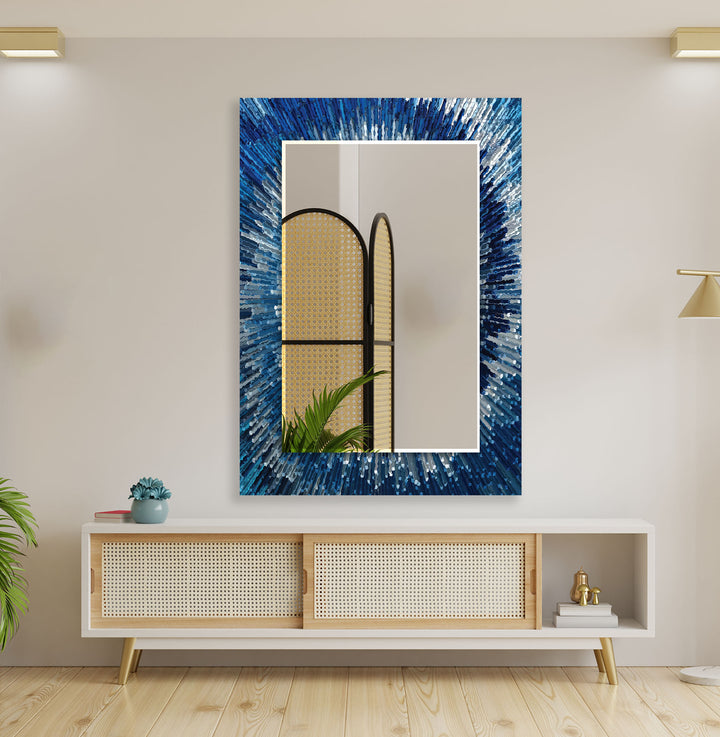 Blue Splash Wall Mirrors large mirror
