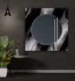 Black Gray Marble Wall Mirror