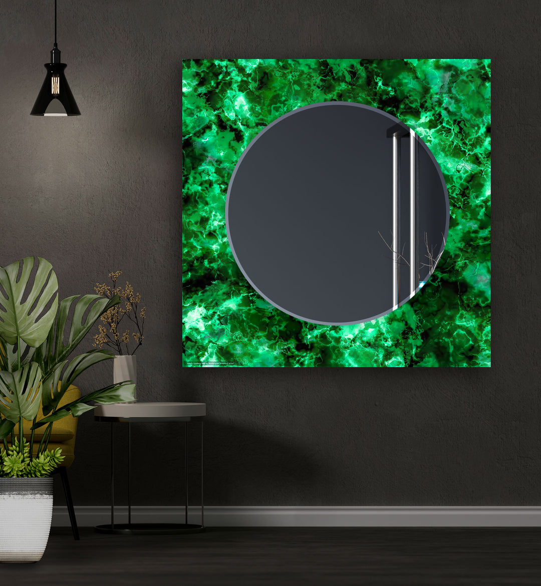 Black & Green Abstract Wall Mirror full length mirrors
