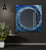 Abstract Round Tempered Glass Wall Mirror