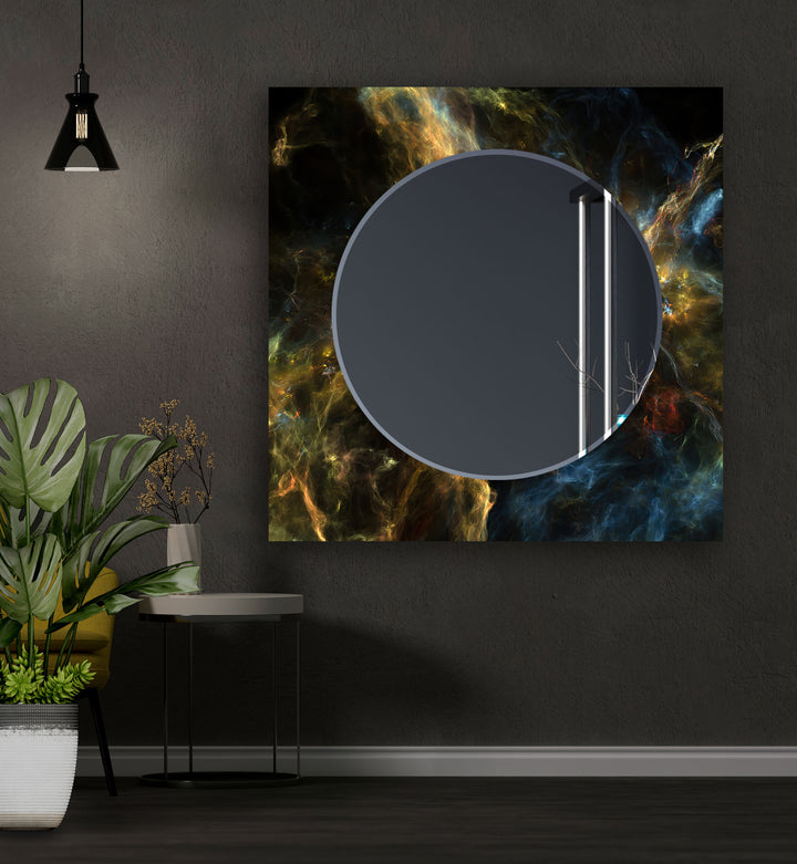 Colored Smoke Abstract Wall Mirror Decorative Mirror
