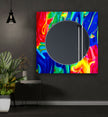 Stained Tempered Glass Wall Mirror