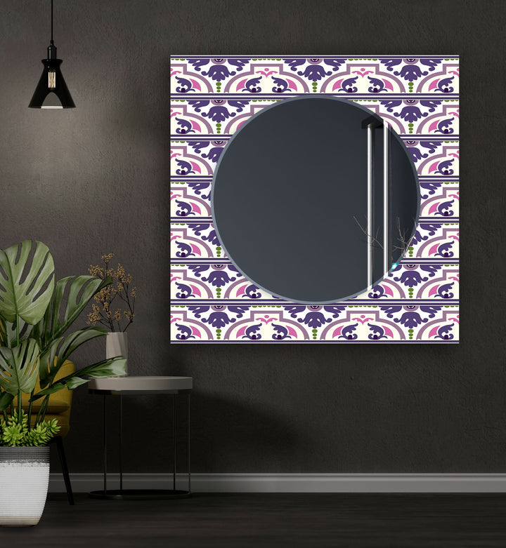 Mandala Pink and Blue Wall Mirrors Small Mirror
