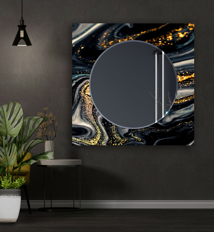 Golden Black & Silver Wall Mirror Huge Wall Mirror
